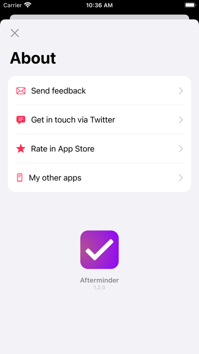 Afterminder - Fast reminders screenshot 1