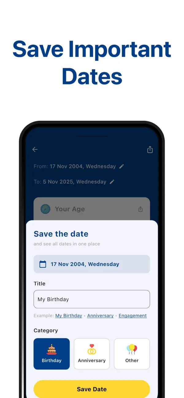 Age Calculator; Date of Birth screenshot 4
