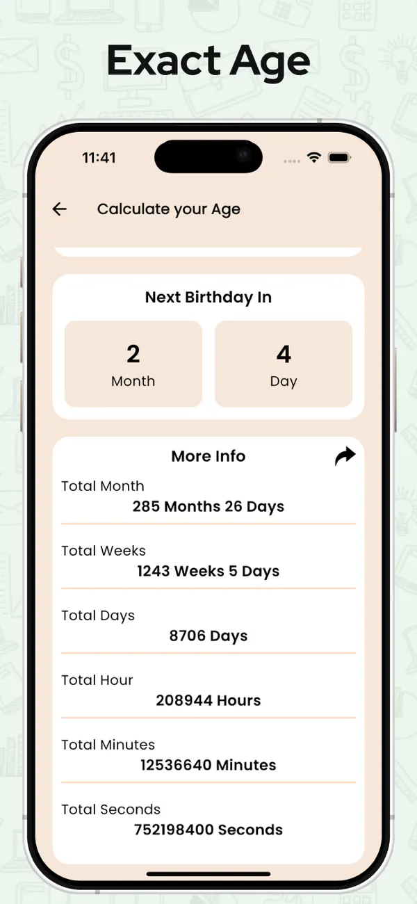 Age Calculator / Date of Birth screenshot 4