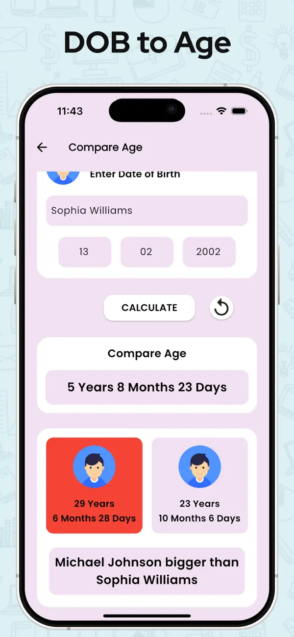 Age Calculator / Date of Birth screenshot 3