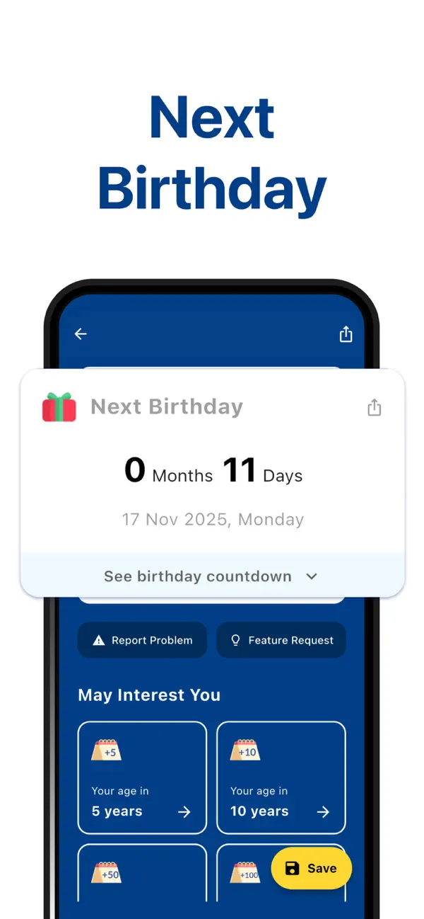 Age Calculator; Date of Birth screenshot 5