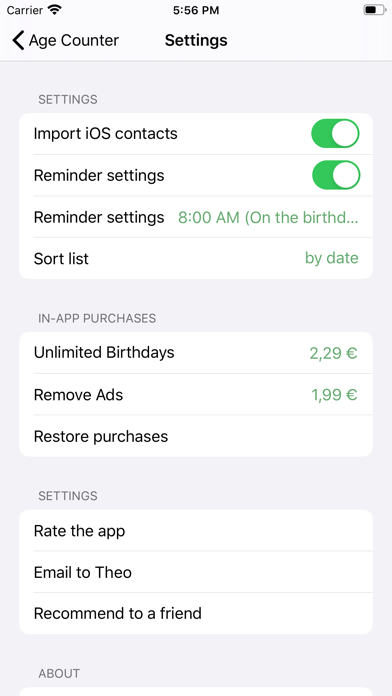 Age Counter • Birthday Tracker screenshot 2