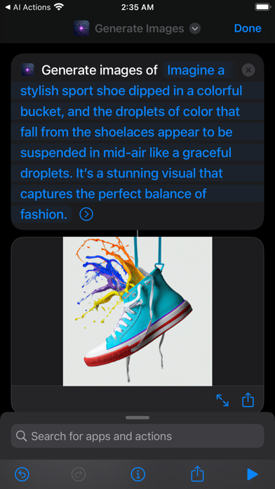 AI Actions for Shortcuts screenshot 1