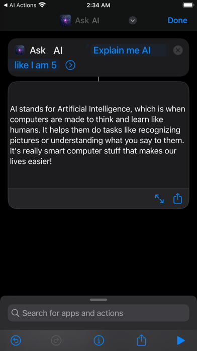 AI Actions for Shortcuts screenshot 2