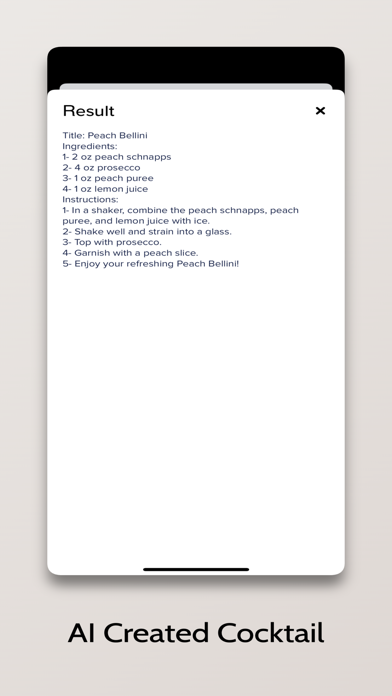 AI Cocktail Guide | Recipe screenshot 1