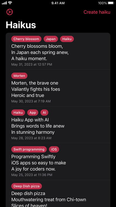 AI generated haikus - HeyAIku screenshot 2