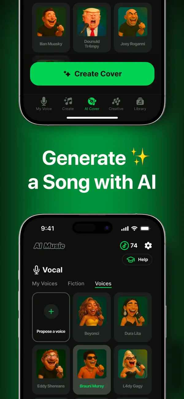 AI Music: Cover & Song Maker screenshot 2