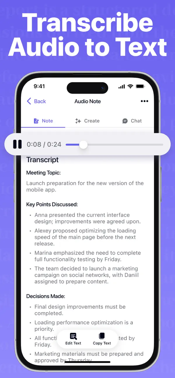 AI Note Taker - Audio to Text screenshot 4