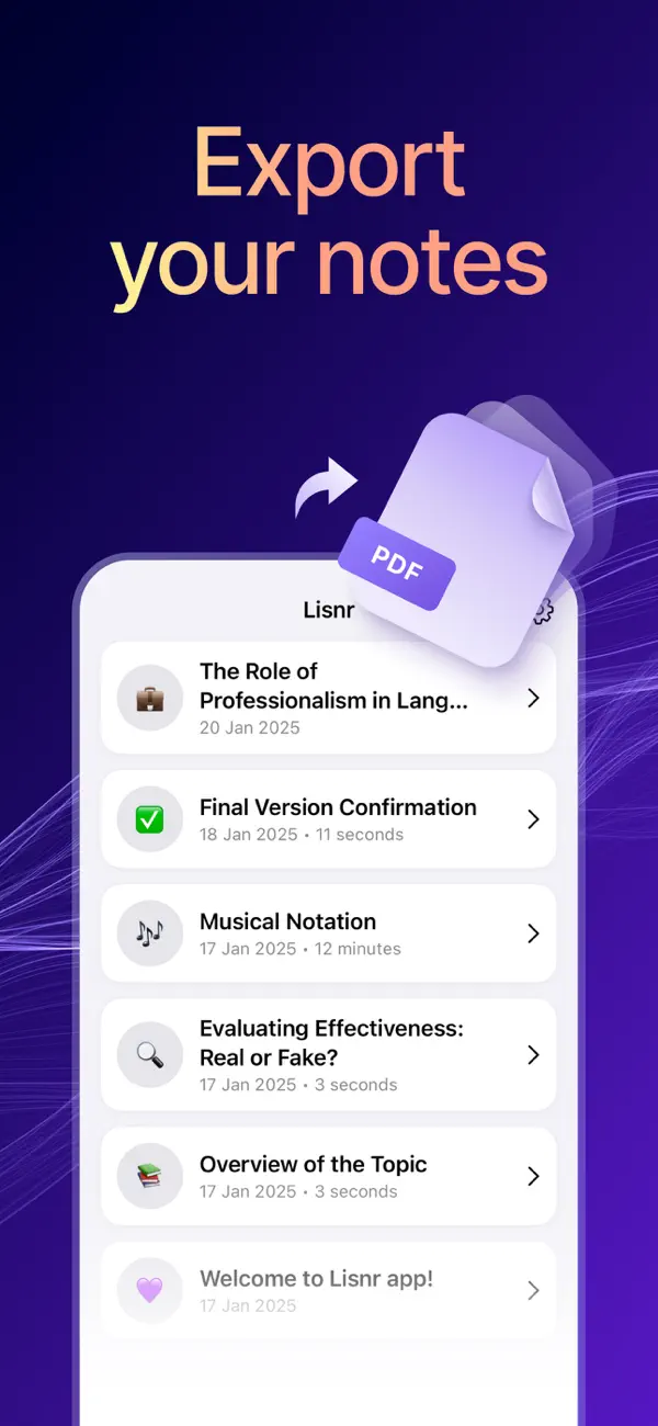 AI Note Taker: Lisnr screenshot 1