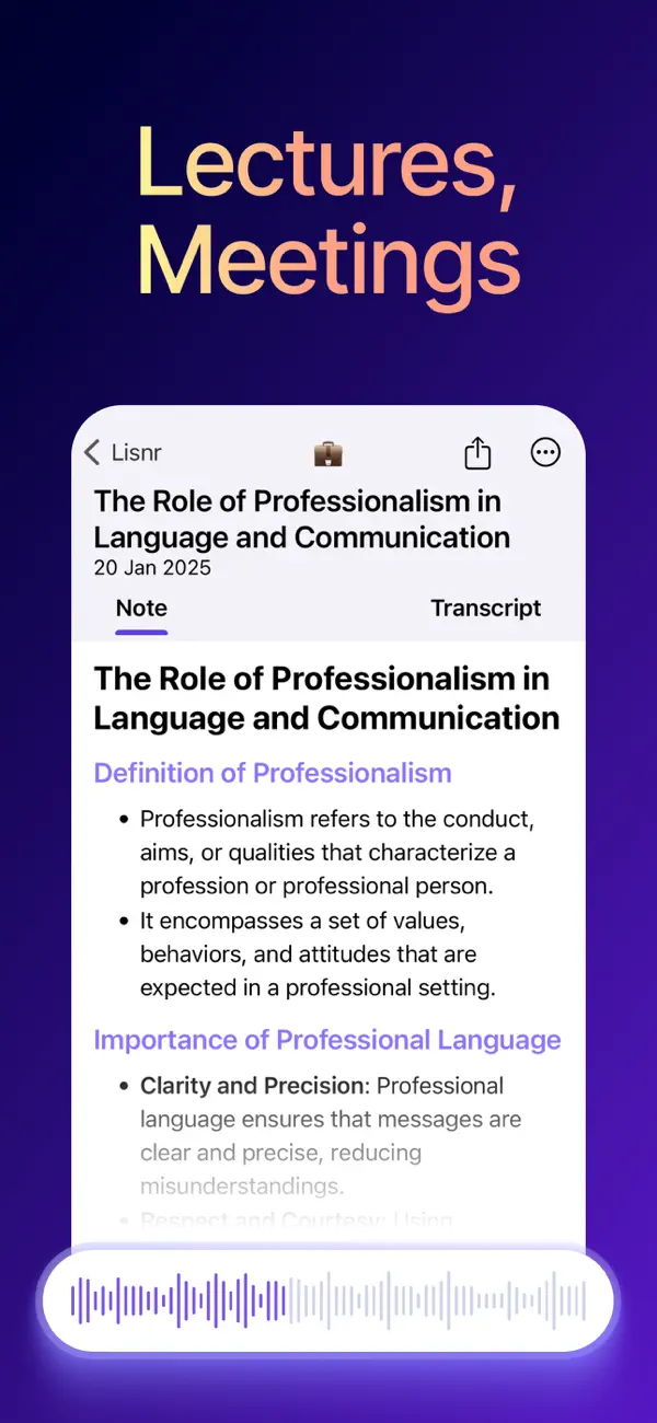 AI Note Taker: Lisnr screenshot 5