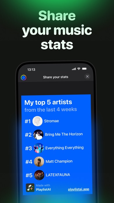 AI Playlist Maker: PlaylistAI screenshot 1