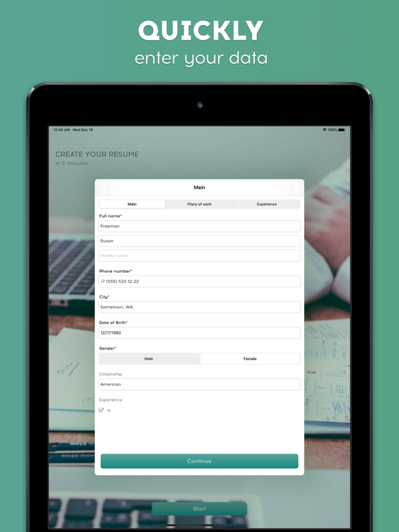 AI resume builder: linkedin CV screenshot 3