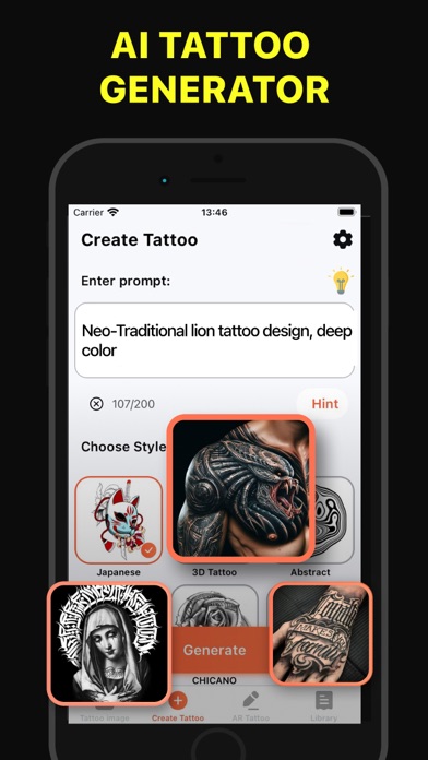 Ai Tattoo Generator Ink Tattoo screenshot 4
