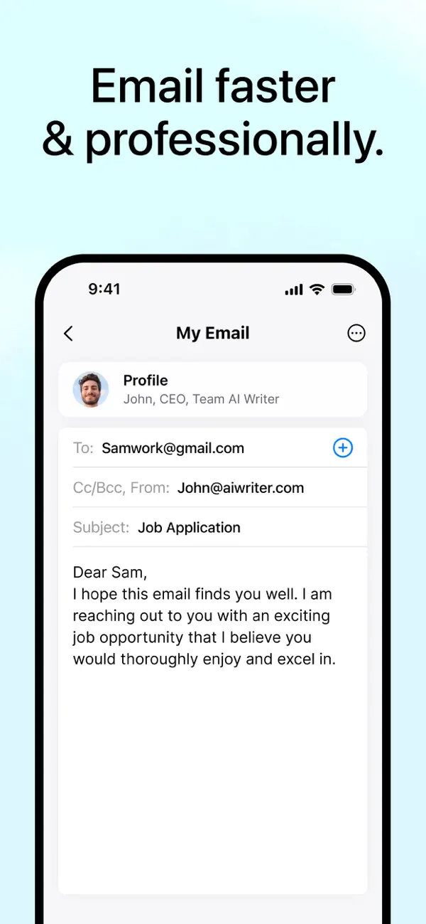 AI Writer: Email Letter Essay screenshot 2