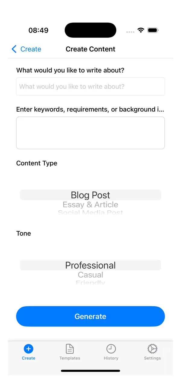 AI Writer -Writing Text & Chat screenshot 2