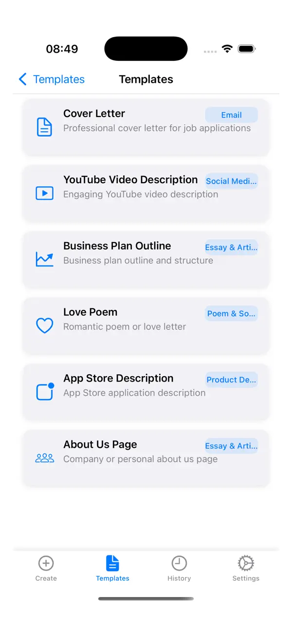 AI Writer -Writing Text & Chat screenshot 3