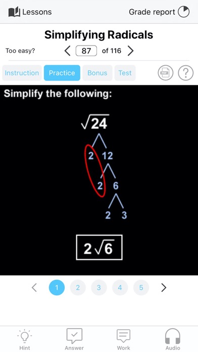 Algebra screenshot 3