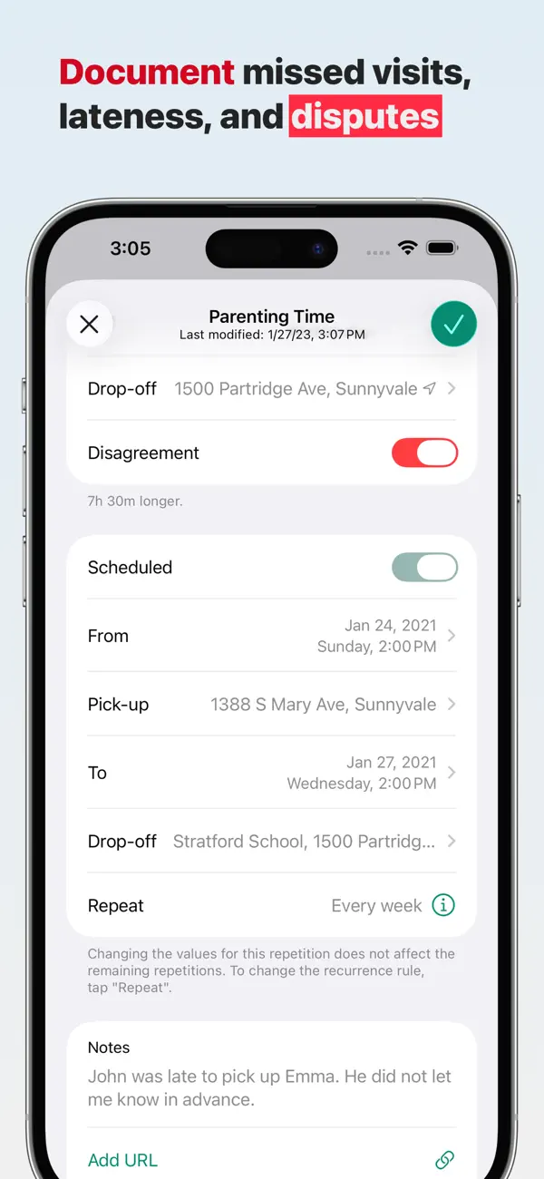 Alimentor 2: Custody Tracker screenshot 5