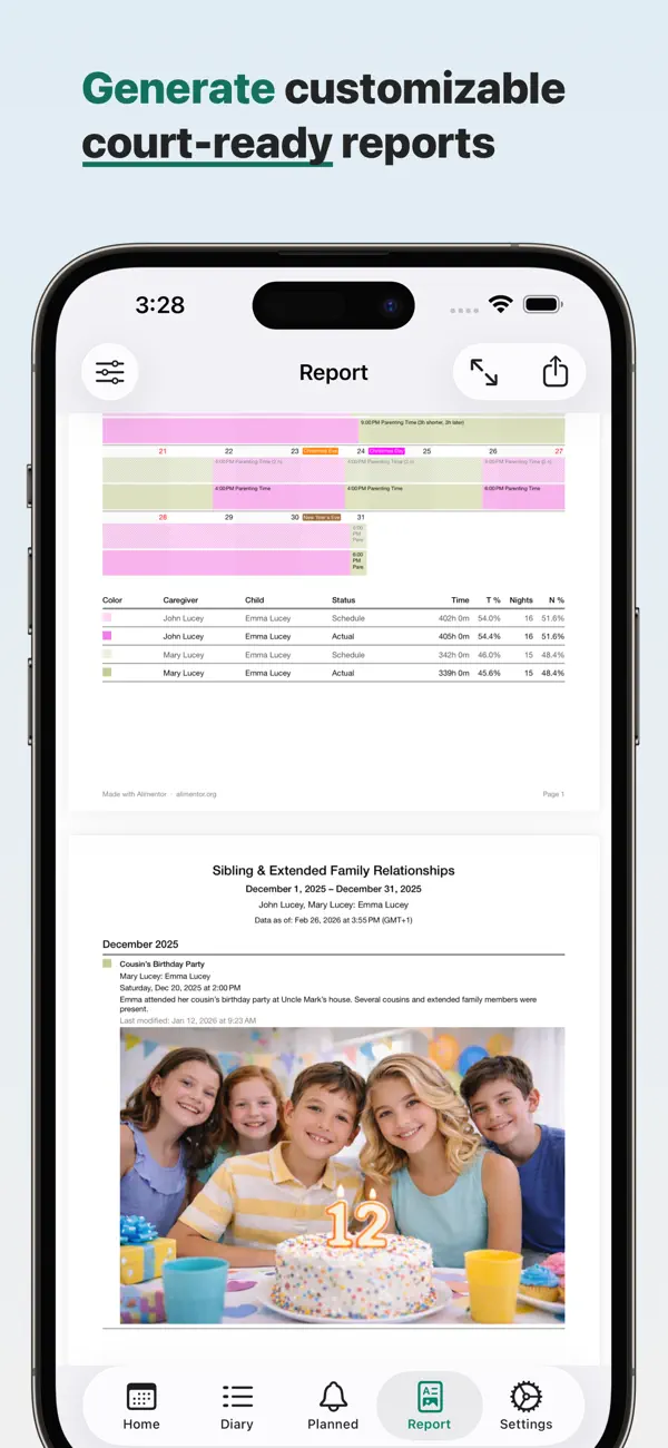 Alimentor 2: Custody Tracker screenshot 2