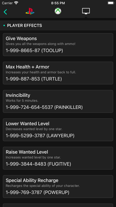 All Cheats for GTA V (5) screenshot 1