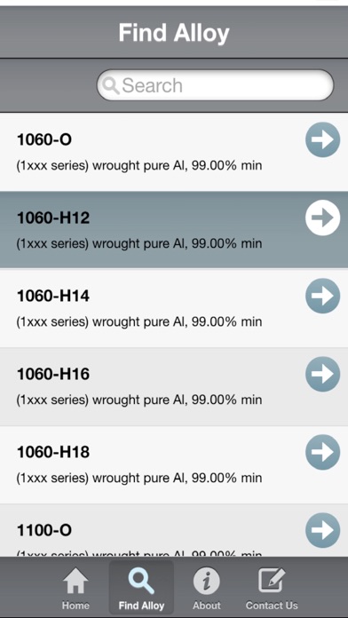 Aluminum Quick Reference screenshot 2