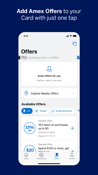 Amex screenshot 2
