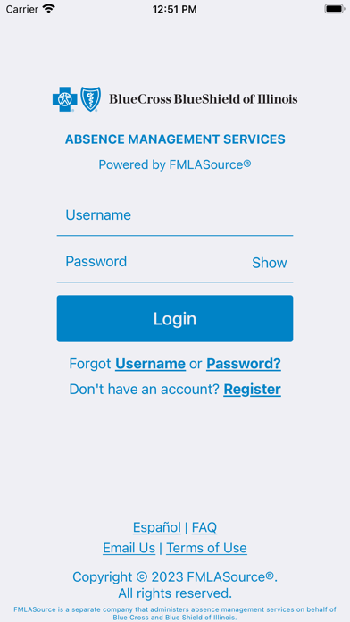 AMS / BCBSIL screenshot 1