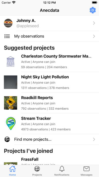 Anecdata.org screenshot 3