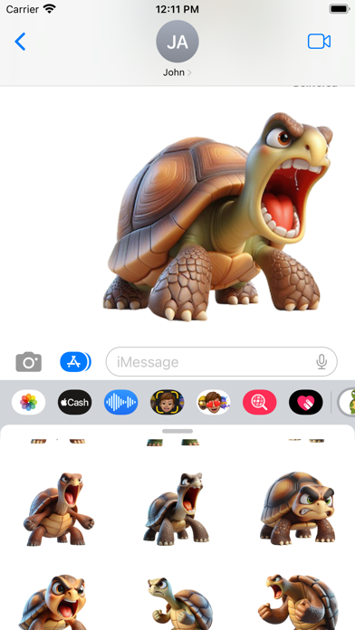 Angry Tortoise Stickers screenshot 2