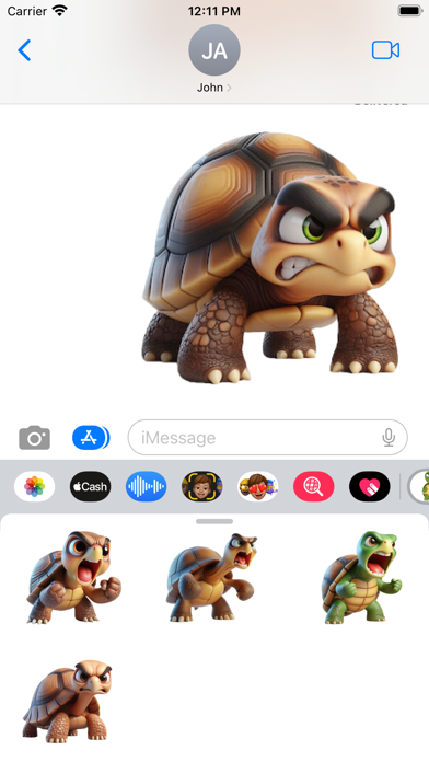 Angry Tortoise Stickers screenshot 1
