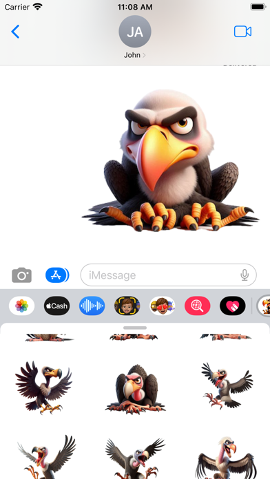 Angry Vulture Stickers screenshot 1