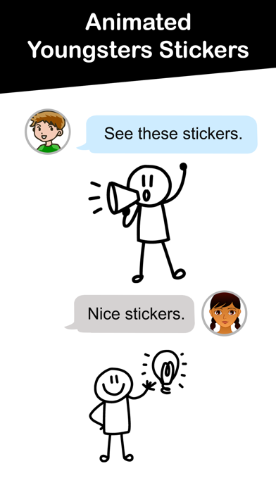 Animated Youngsters Stickers screenshot 1