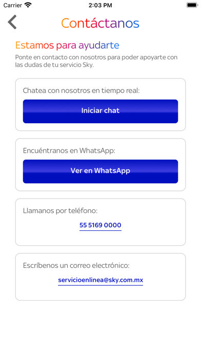 App SKY screenshot 1