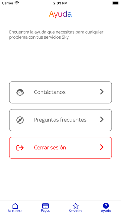 App SKY screenshot 2