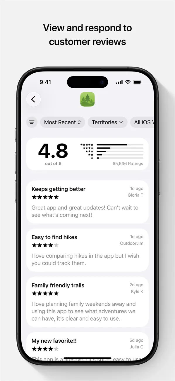 App Store Connect screenshot 1