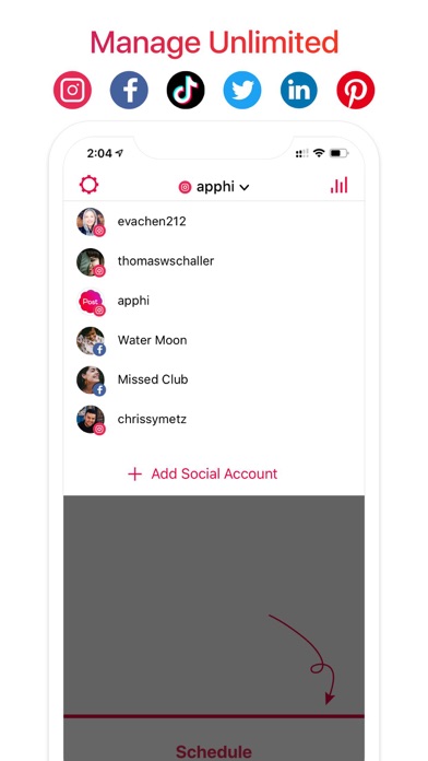 Apphi: Social Media Scheduler screenshot 1