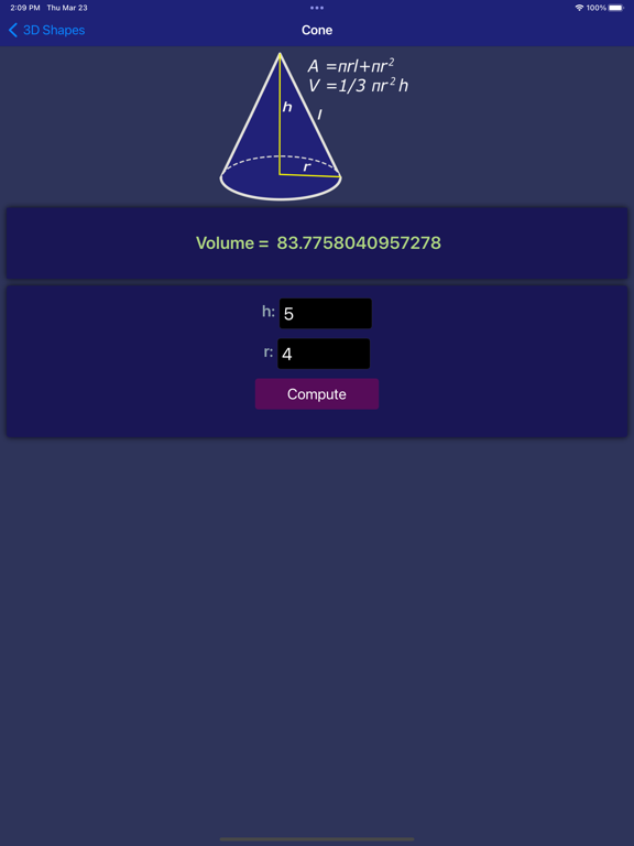 Area and Volume Calc lite screenshot 5