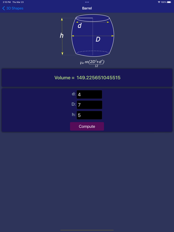 Area and Volume Calc lite screenshot 3