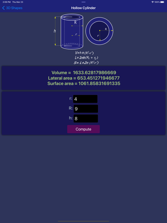 Area and Volume Calc lite screenshot 4