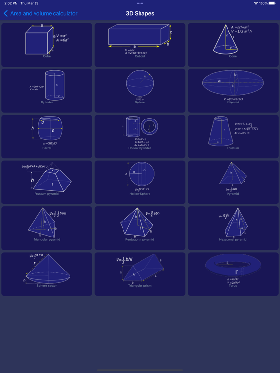 Area and Volume Calc lite screenshot 9
