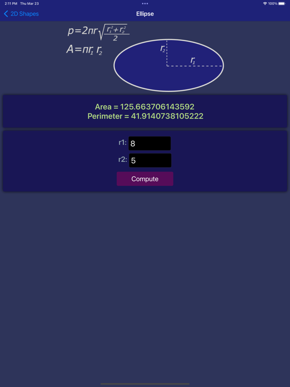 Area and Volume Calc lite screenshot 2