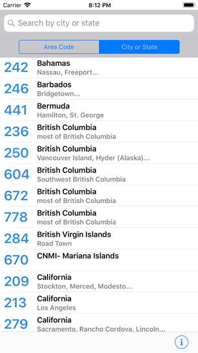 Area Code Directory screenshot 3