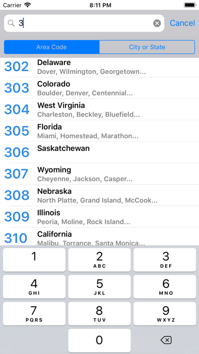 Area Code Directory screenshot 4