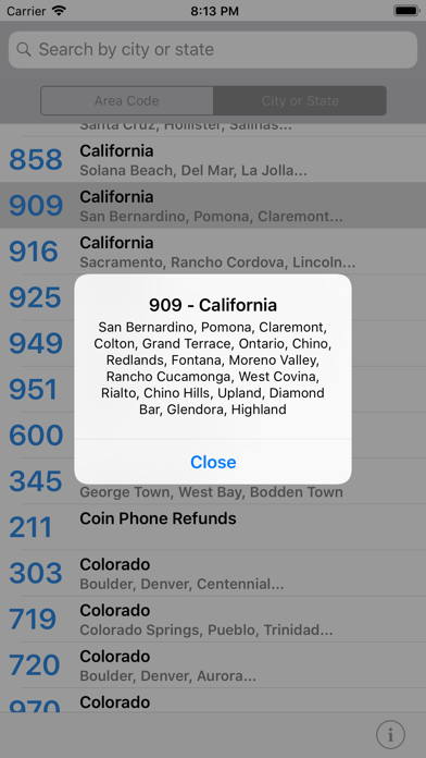 Area Code Directory screenshot 2