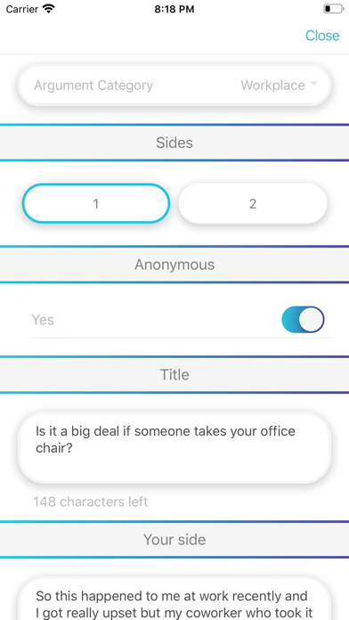 Argumend screenshot 2