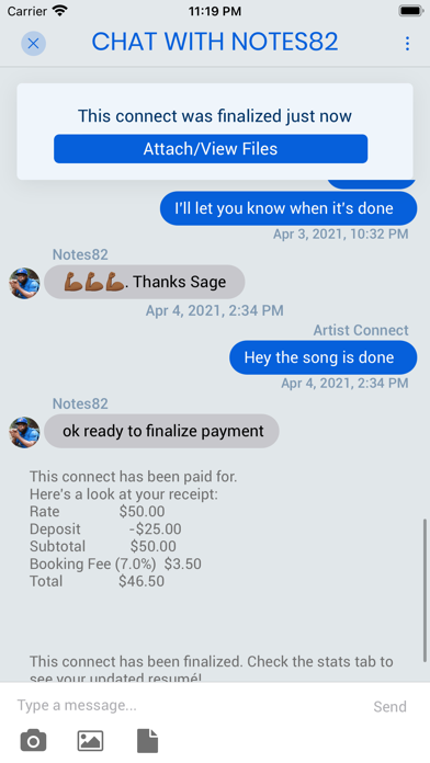 Artist Connect App screenshot 1