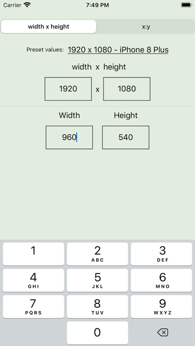 Aspect:Ratio Calc screenshot 3