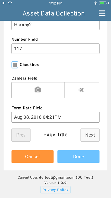 Asset Data Collection screenshot 2