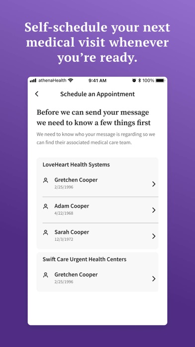 athenaPatient screenshot 1