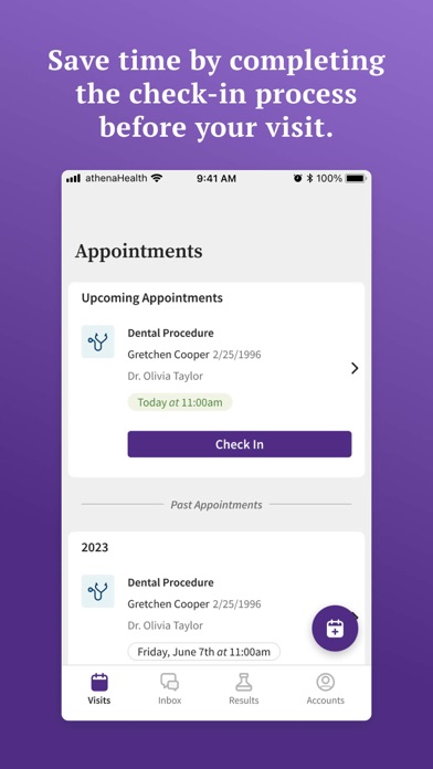 athenaPatient screenshot 2